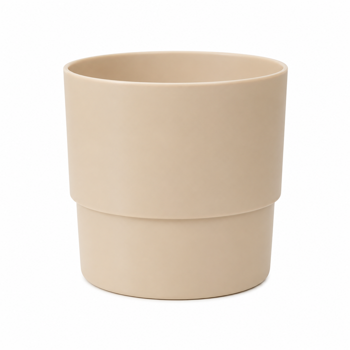 Beige Plastic Plant Pot
