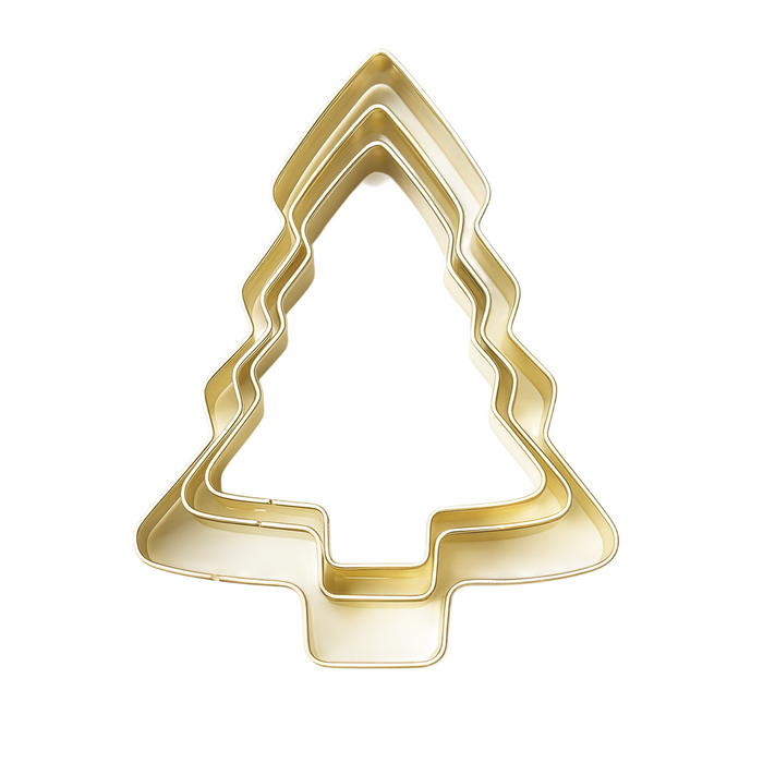 3-Pcs Christmas Tree Cookie Cutter