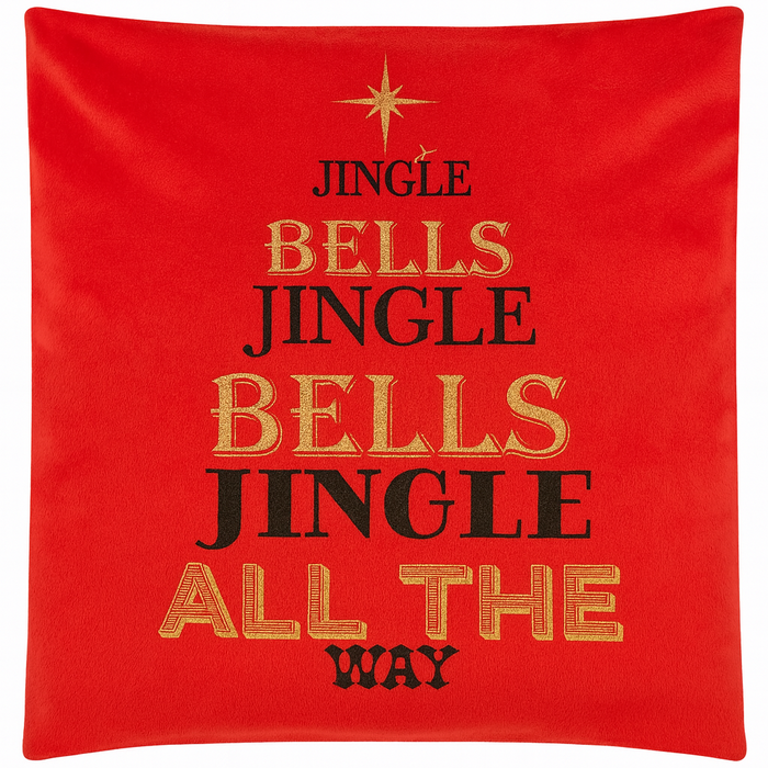 Pillow Case 40 x 40 cm Jingle Bells Design