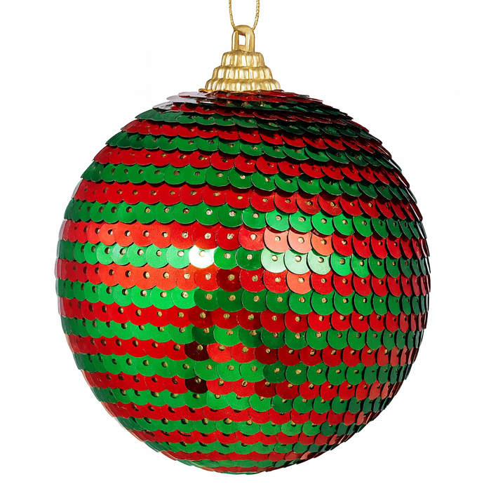 4-Pcs Two-tone Sequin Baubles