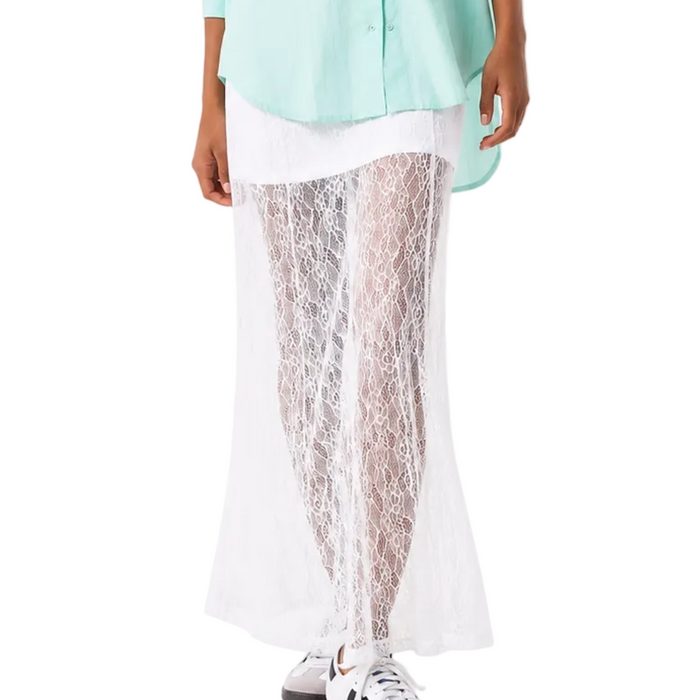 V by Very - Lace Loose Fit Midaxi Skirt (Medium)