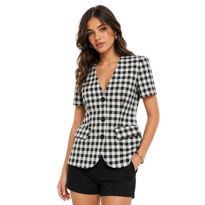 River Island - Gingham Short Sleeved Jacket (12)