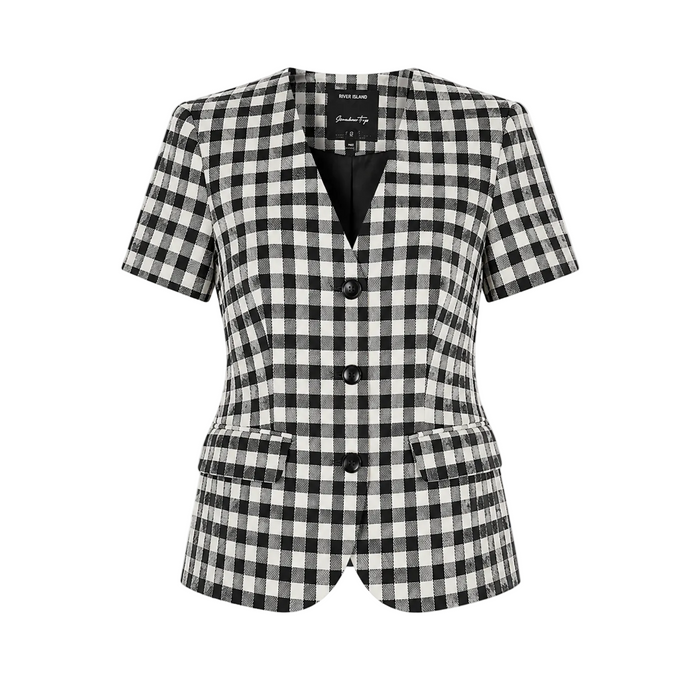 River Island - Gingham Short Sleeved Jacket (12)