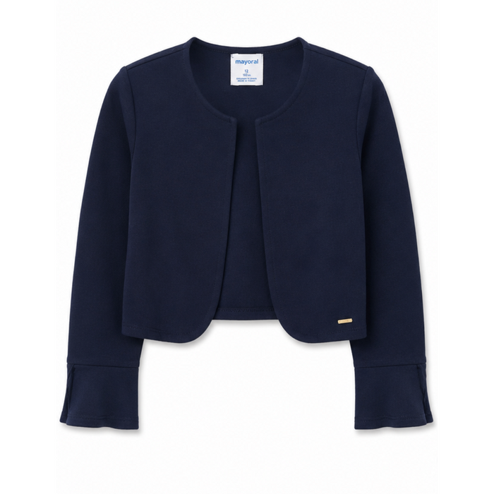 Mayoral - Big Girls Open Front Cardigan Blazer Navy Blue