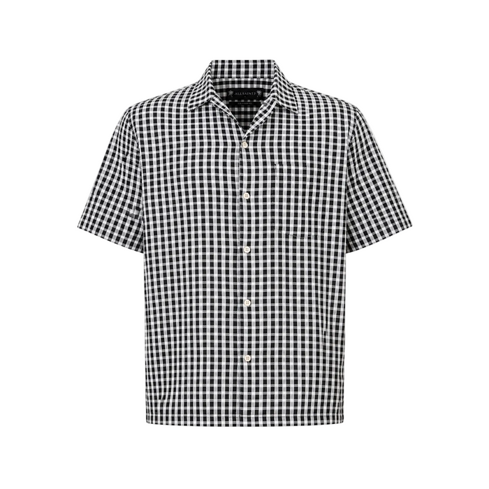 All Saints - Black Tawney Short Sleeve Shirt (XL)