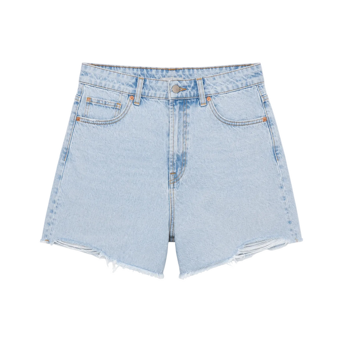 V by Very Light - Wash Denim Mom Shorts (18)