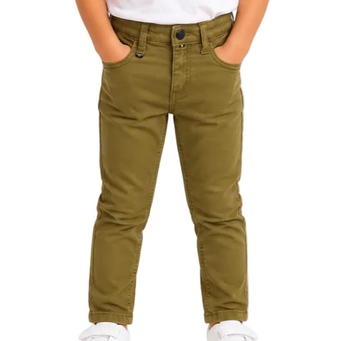 Mayoral - Little Boys Slim Fit Chino Pants Olive Green