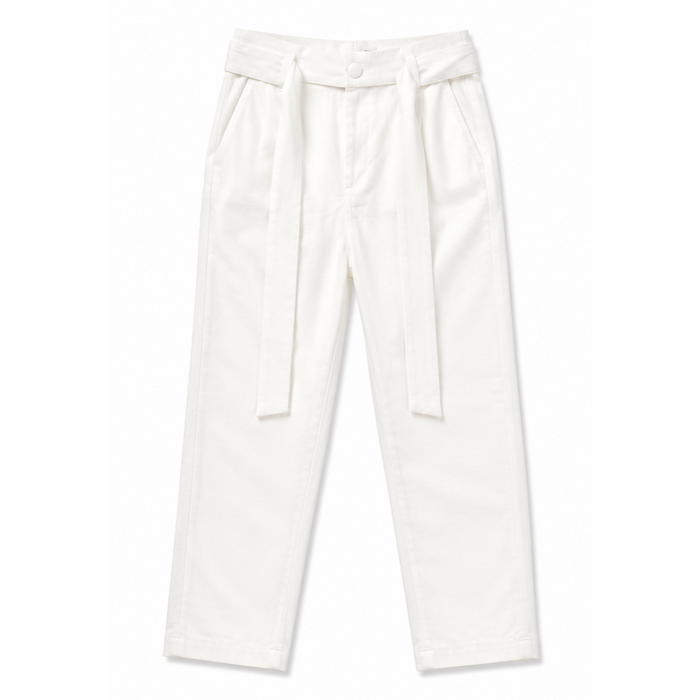 Mayoral - Big Girls White Pants Trousers with Belt