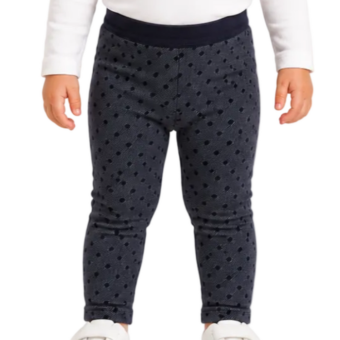 Mayoral - Little Girls Dark Blue Dotted Leggings
