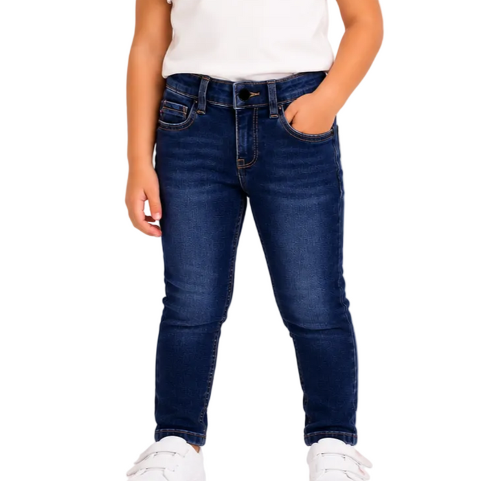 Mayoral - Little Girls Denim Skinny Fit Pants Dark Blue