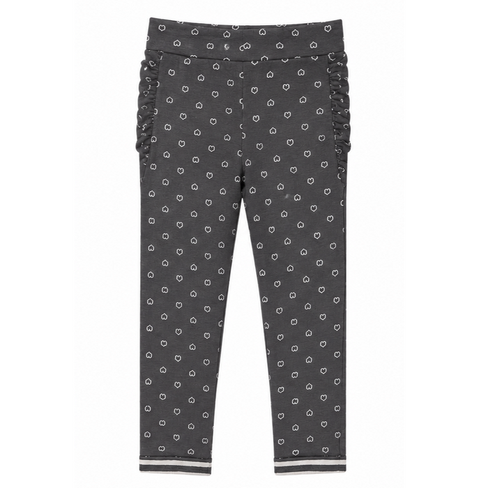 Mayoral - Little Girls Leggings Heart Designs Grey