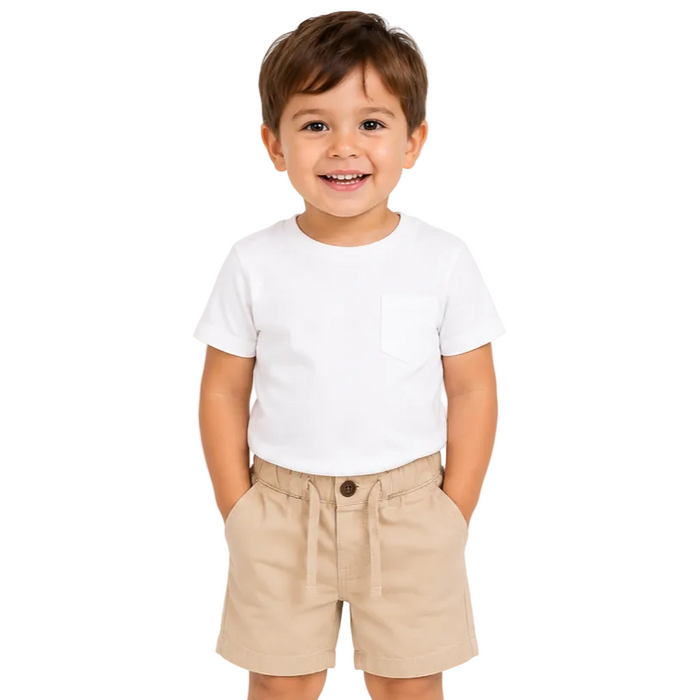 Mayoral - Little Boys Chino Shorts Beige Drawstring