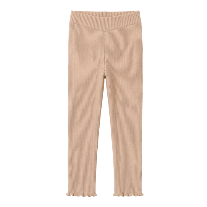 Mayoral - Little Girls Ribbed Beige Leggings