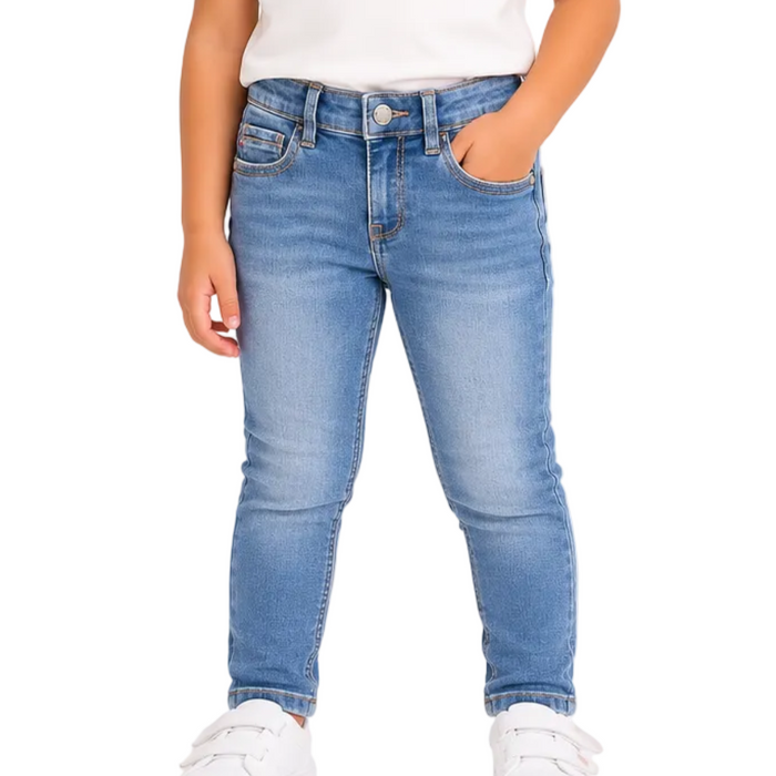 Mayoral - Little Girls Denim Skinny Fit Pants Light Blue