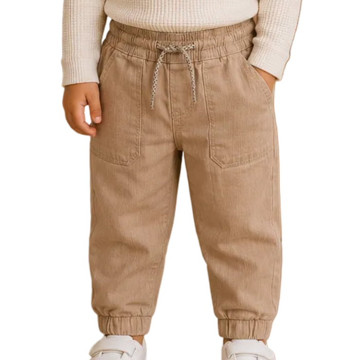 Mayoral - Little Boys Beige Drawstring Jogger Pants