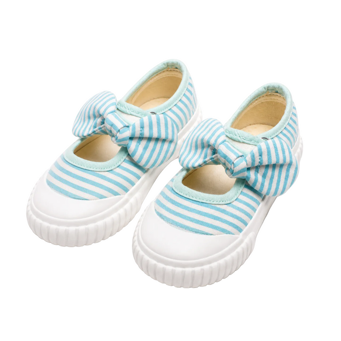 Everyday - Kids Striped Bow Slip-On Shoes (EU 25)