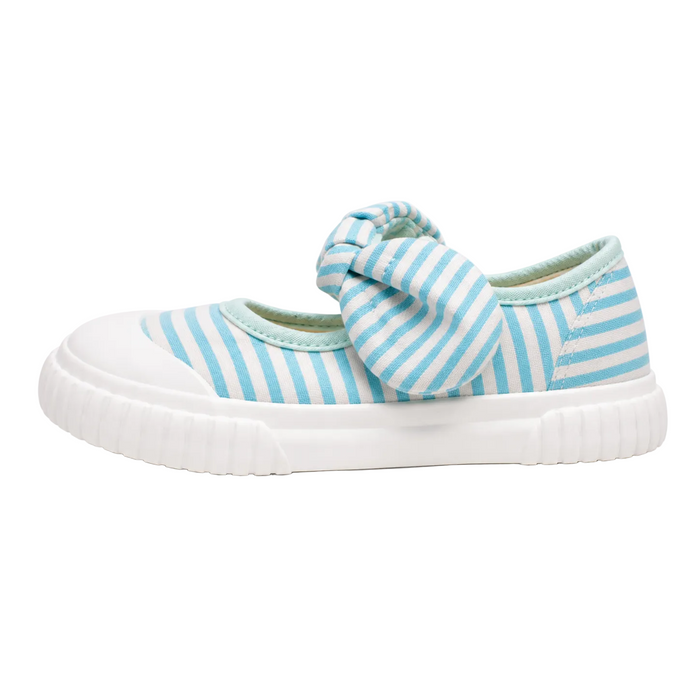 Everyday - Kids Striped Bow Slip-On Shoes (EU 25)