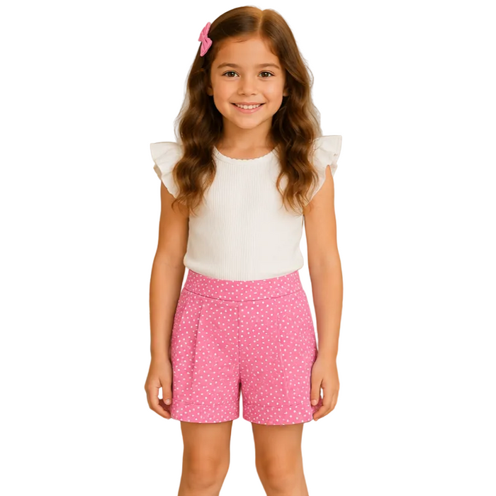 Mayoral - Little Girls Polka Dots Shorts Pink