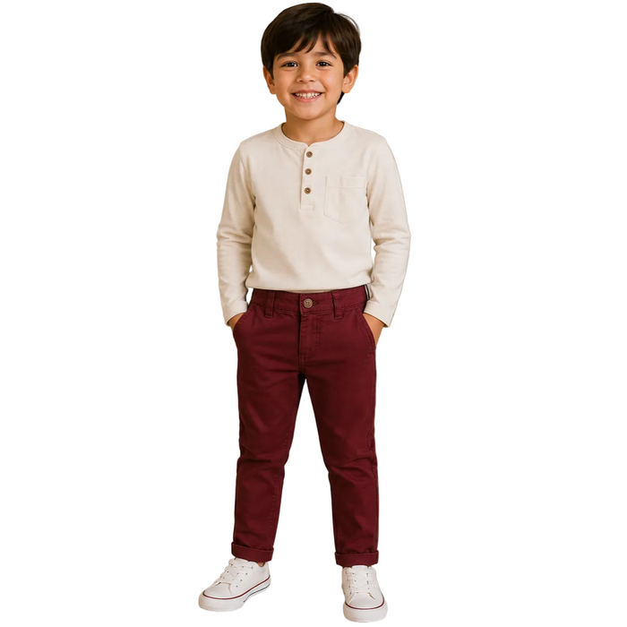 Mayoral - Little Boys Chino Red Wine