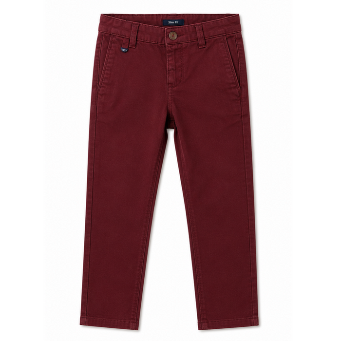 Mayoral - Little Boys Slim Chino Burgundy