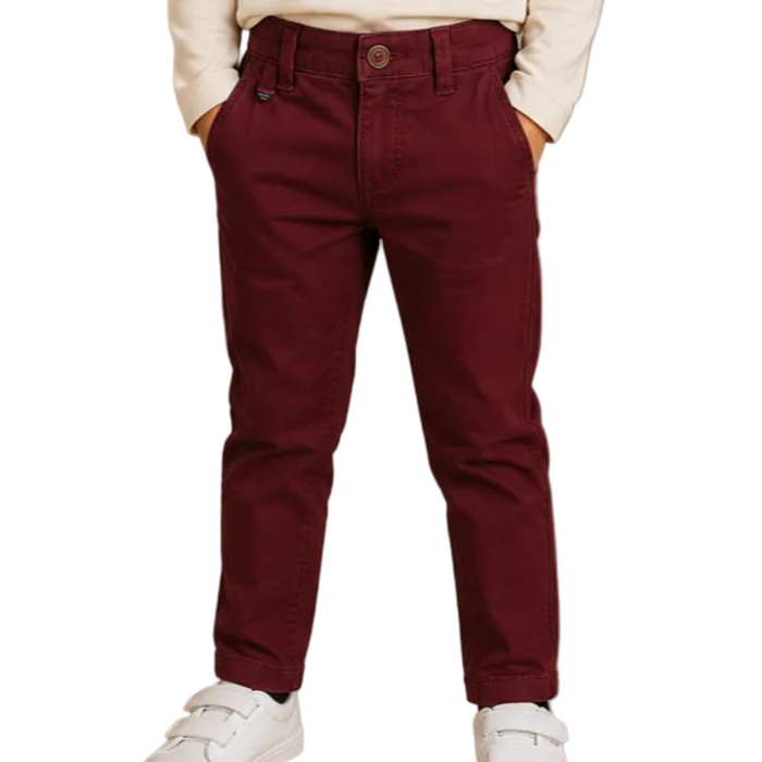 Mayoral - Little Boys Slim Chino Burgundy