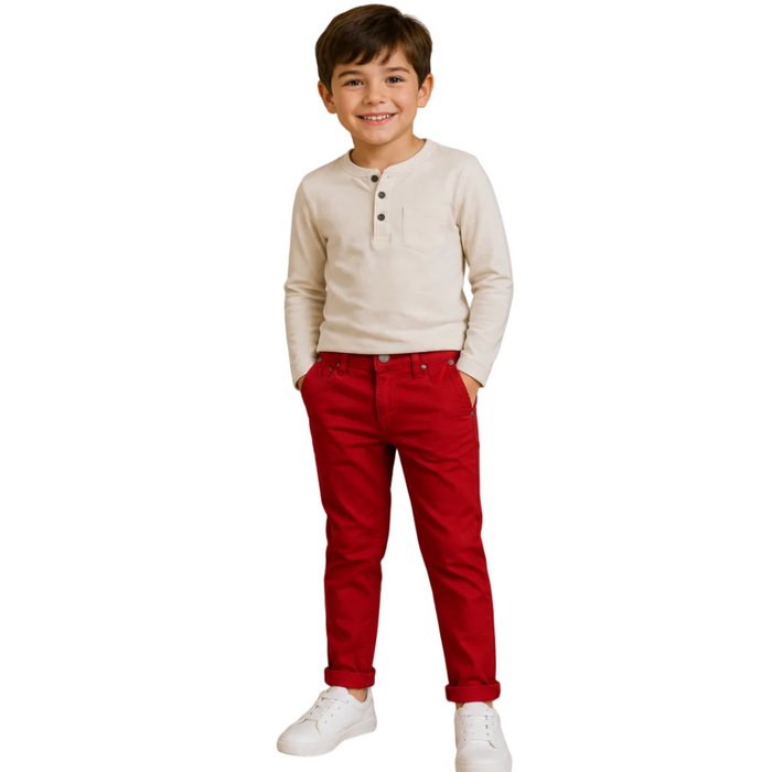 Mayoral - Little Boys Slim Fit Pants Red
