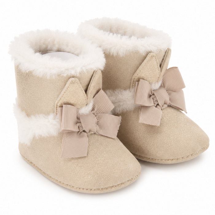 Mayoral - Newborn Girls Fur Lined Boots