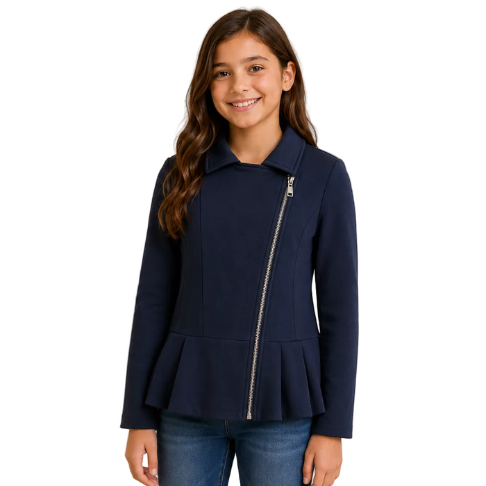 Mayoral - Big Girls Zipper Down Jacket Navy Blue