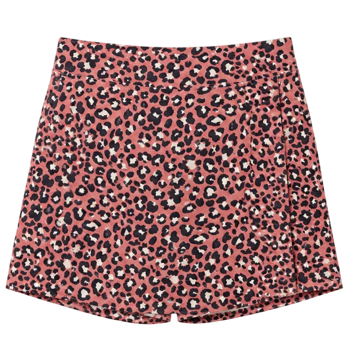 Mayoral - Big Girls Pink Leopard Print Skort
