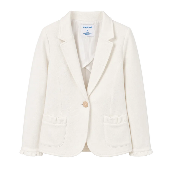Mayoral - Big Girls Blazer Single Button White