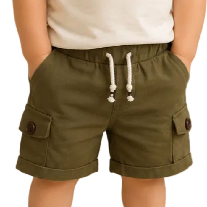Mayoral - Little Boys Solid Drawstring Shorts Army Green
