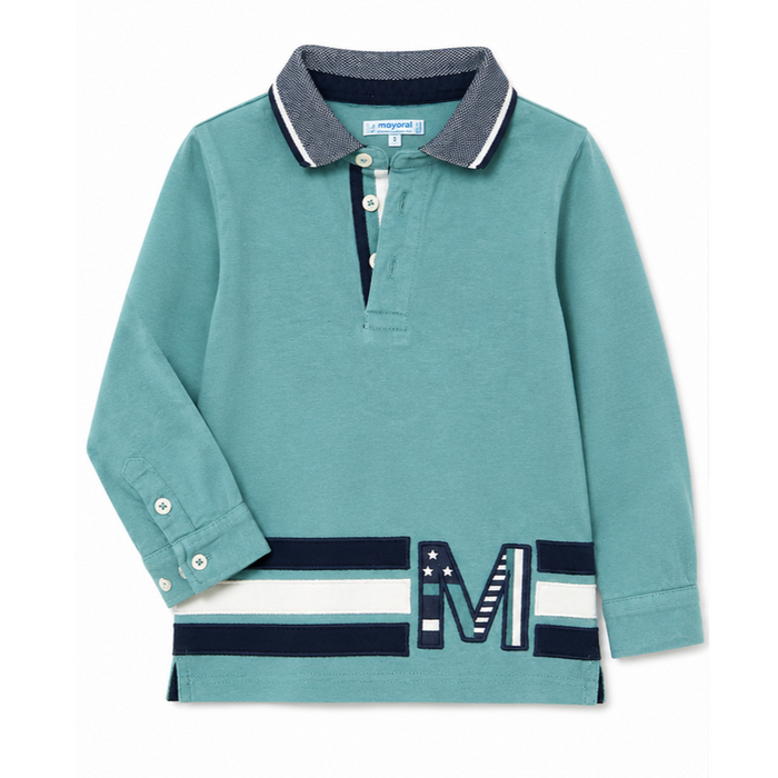 Mayoral - Little Boys Long Sleeve Polo Shirt