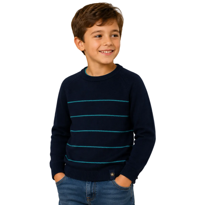 Mayoral - Little Boys Navy Blue Knitted Jacket