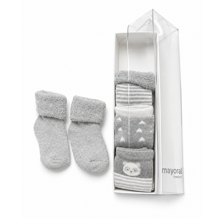 Mayoral - Newborn 4-Pc Socks Grey Set