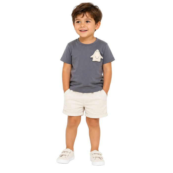 V by Very - Shark 3D Effect T-Shirt (2-3Y)