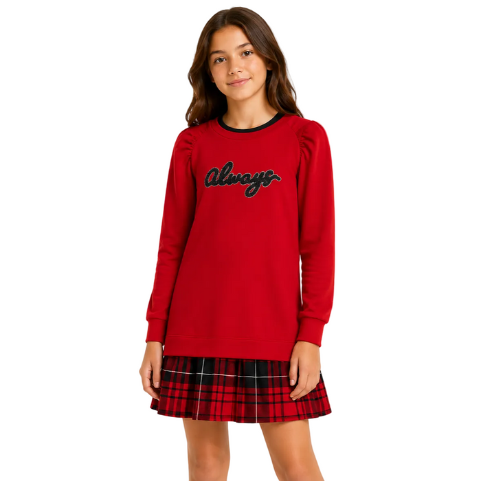 Mayoral - Big Girls Combination Dress and Long Sleeves Jacket