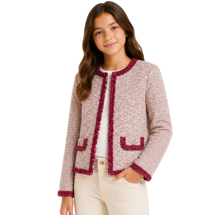 Mayoral - Big Girls Girls Woven Jacket Fuchsia Pink