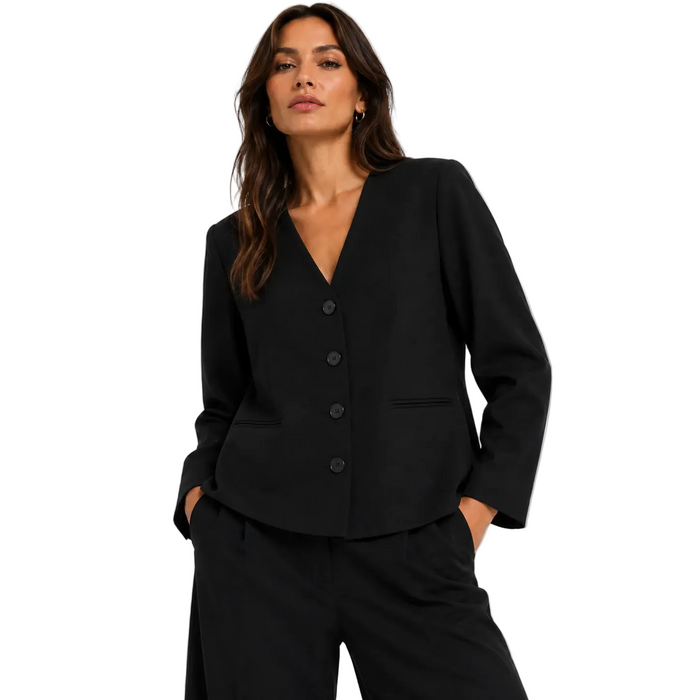 River Island - V Neck Collarless Blazer (Small)