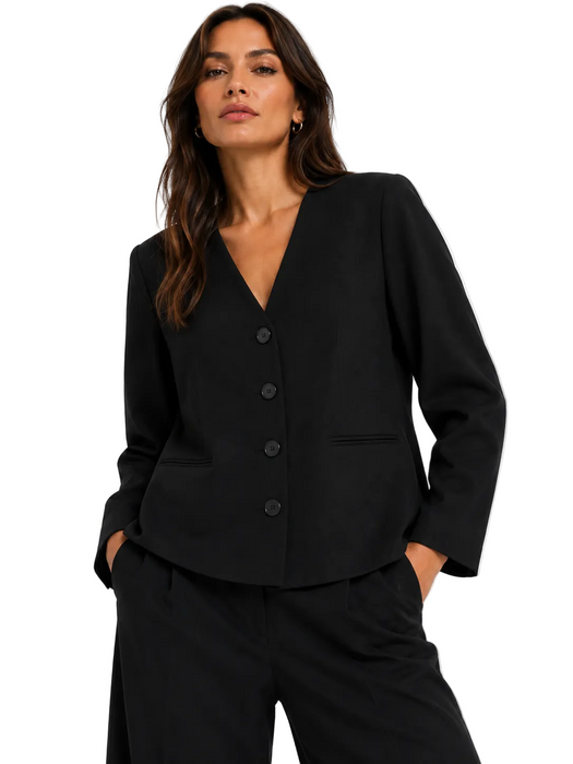 River Island - V Neck Collarless Blazer (Small)