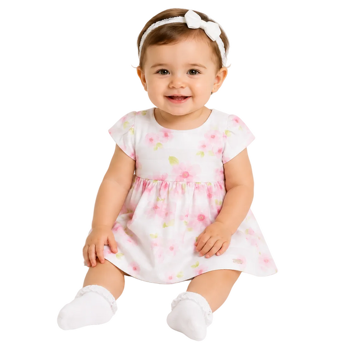 Mayoral - Little Girls Floral Print Short Sleeve Dress