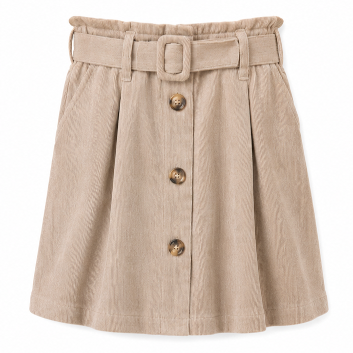 Mayoral - Big Girls Corduroy Skirt Beige