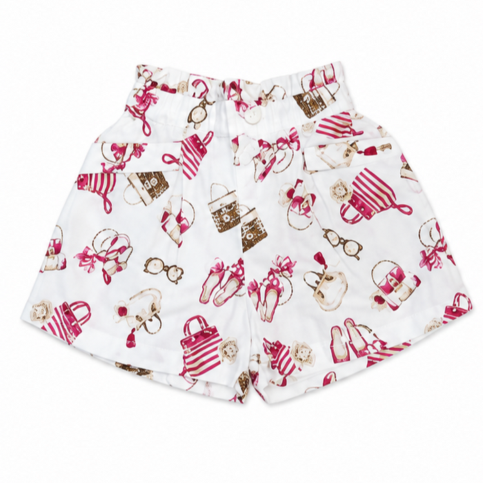 Mayoral - Little Girls White Short with Girls Accessories Design