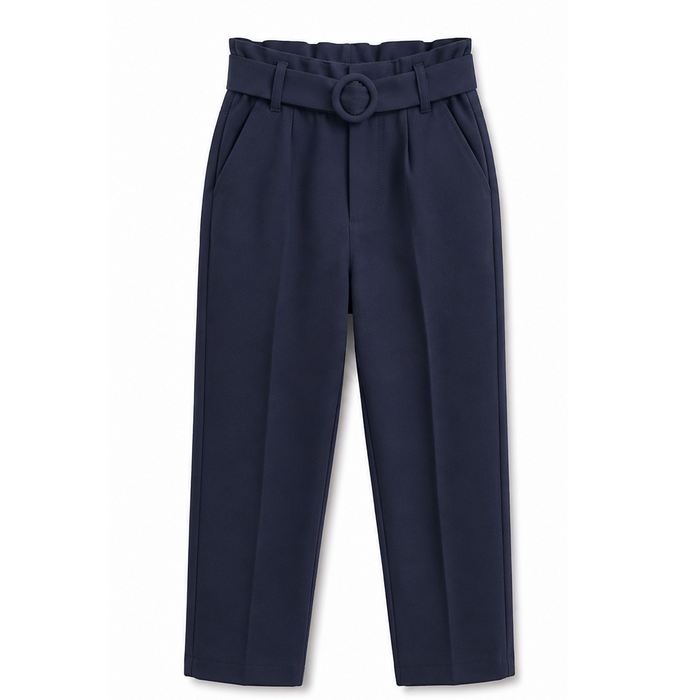 Mayoral - Little Girls Navy Blue Belted Trousers