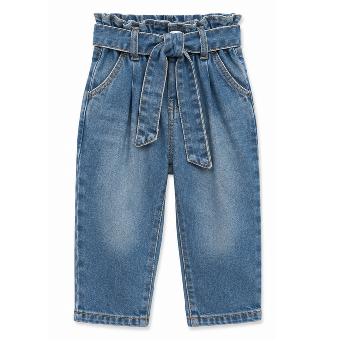 Mayoral - Little Girls Denim Pants with Denim Belt