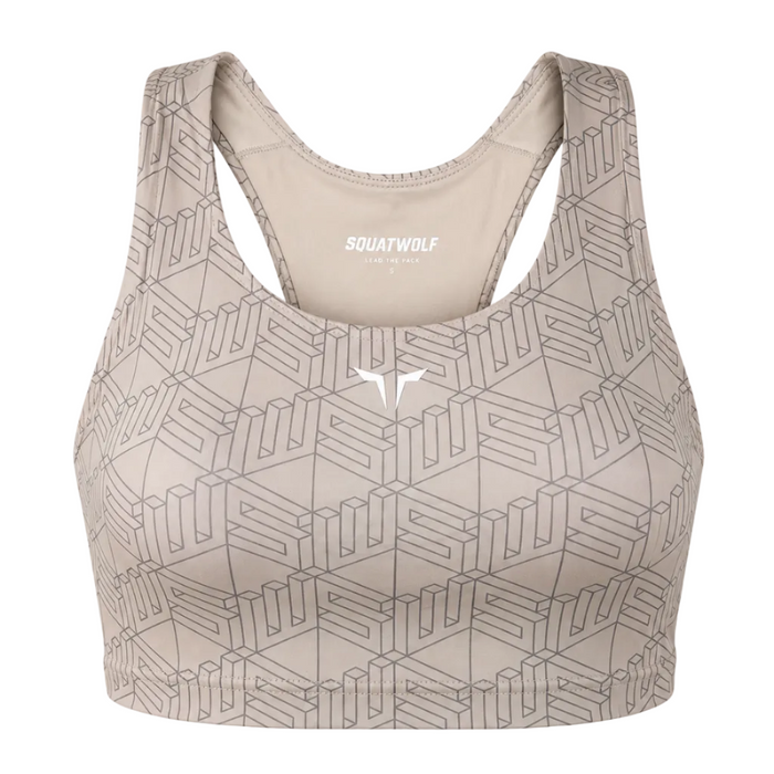 Squatwolf Racer Back Brami - Silver Lining Print Small