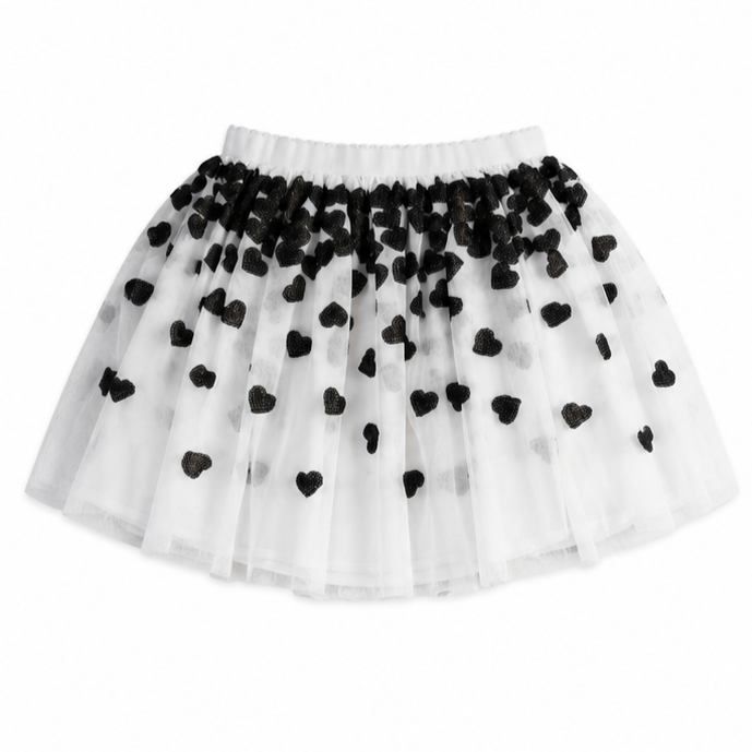 Mayoral - Big Girls White Black Sequin Skirt