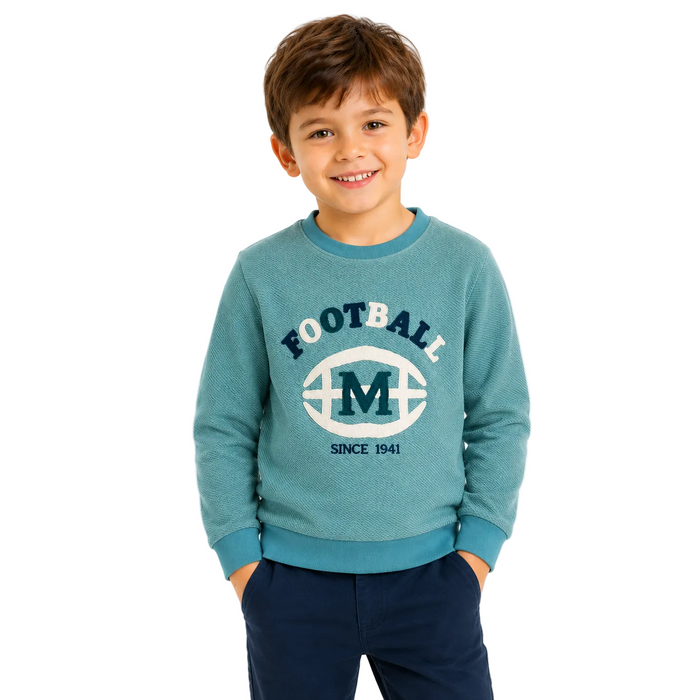 Mayoral - Little Boys Jacket Football Design Blue Green