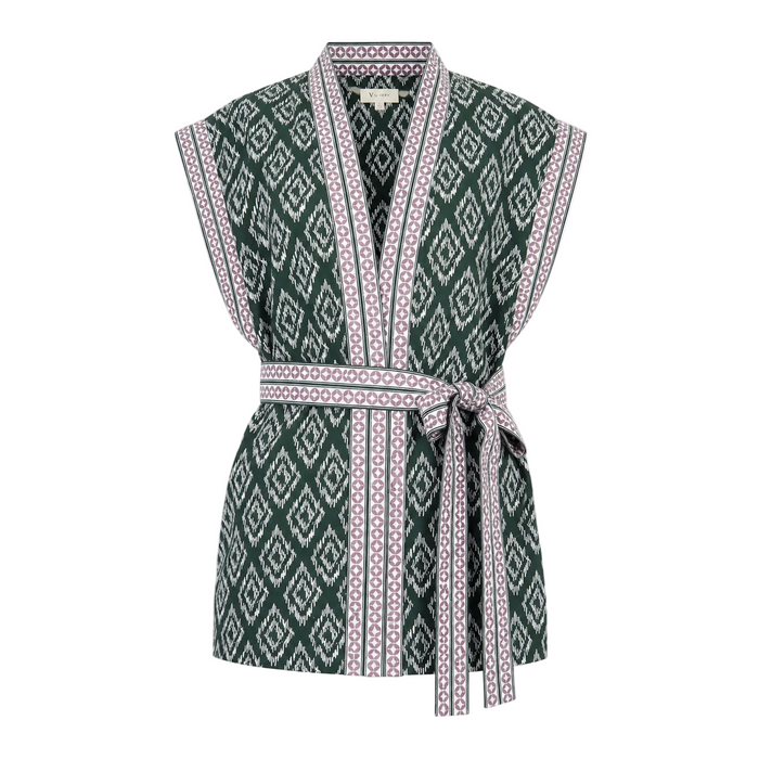 V by Very - Printed Wrap Gillet Green (16)