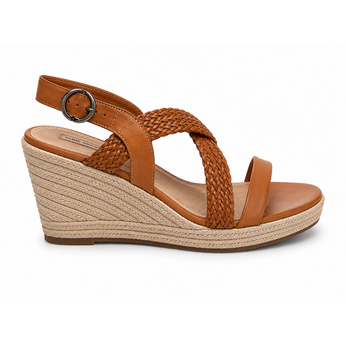 Oysho - Camel Braided Wedges (EU 41)