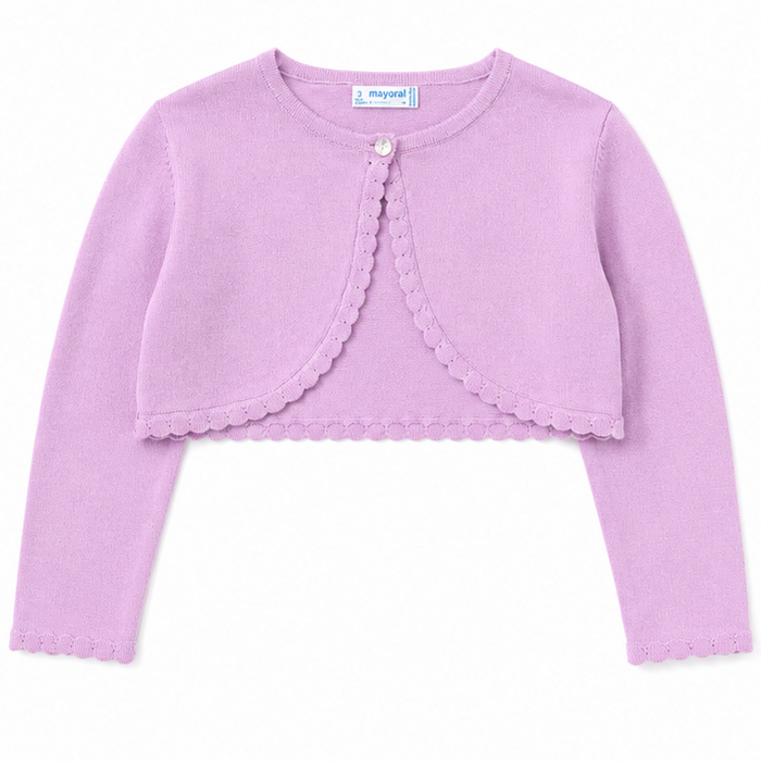 Mayoral - Little Girls Crop Cardigan Lilac